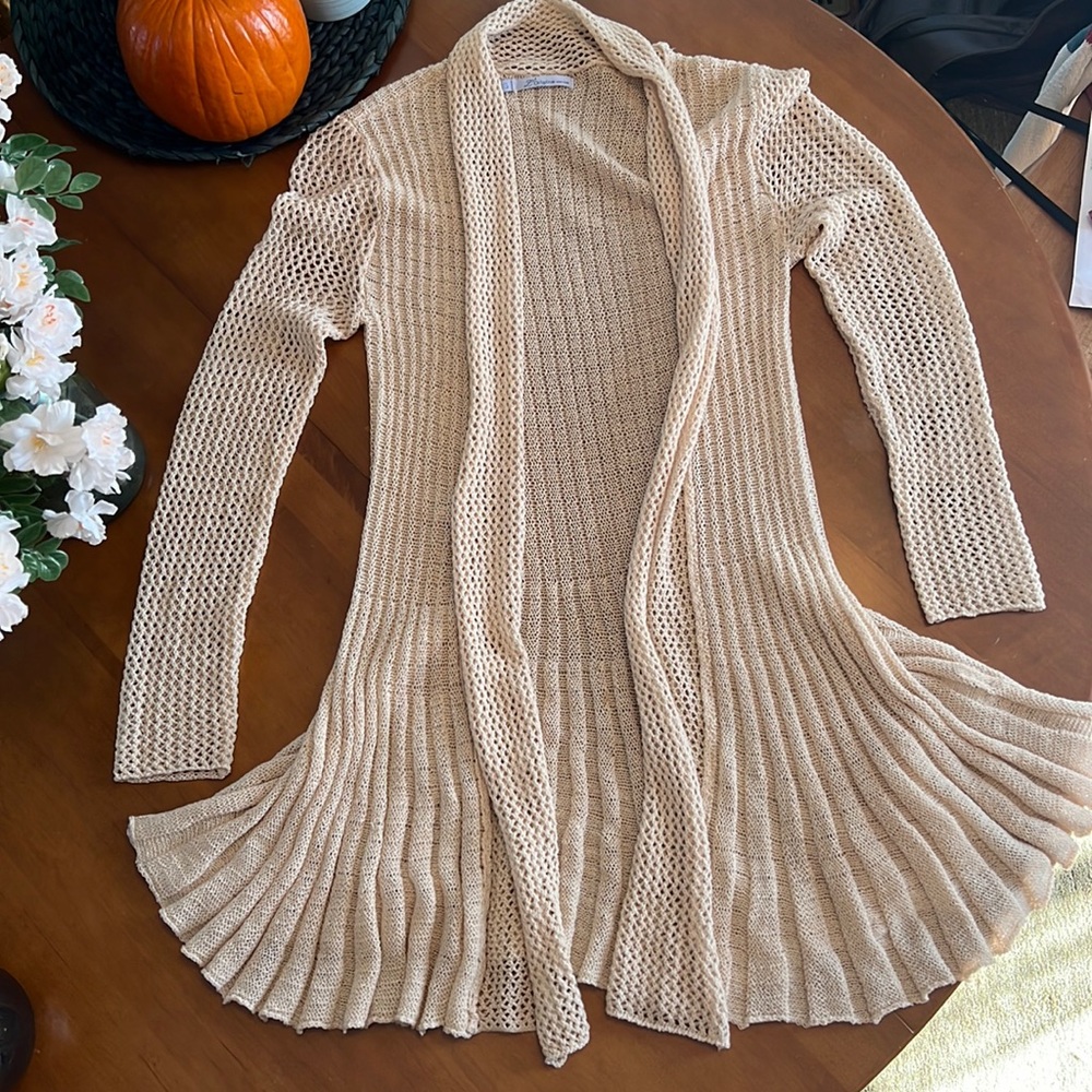 Cream Sweater with Button